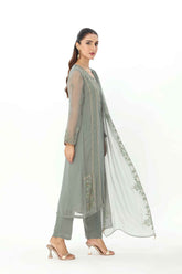 3 Piece Chiffon Embroidered Suit (AP0037)